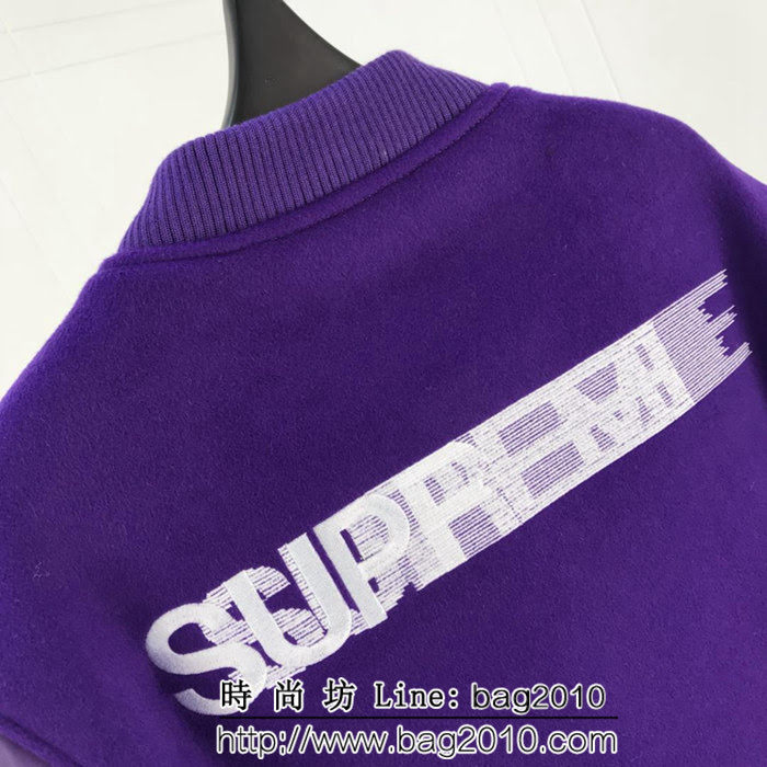 SUPREME 18FW 獨家首發 第一周新品 紫色羊毛+牛皮男款外套 ydi1328